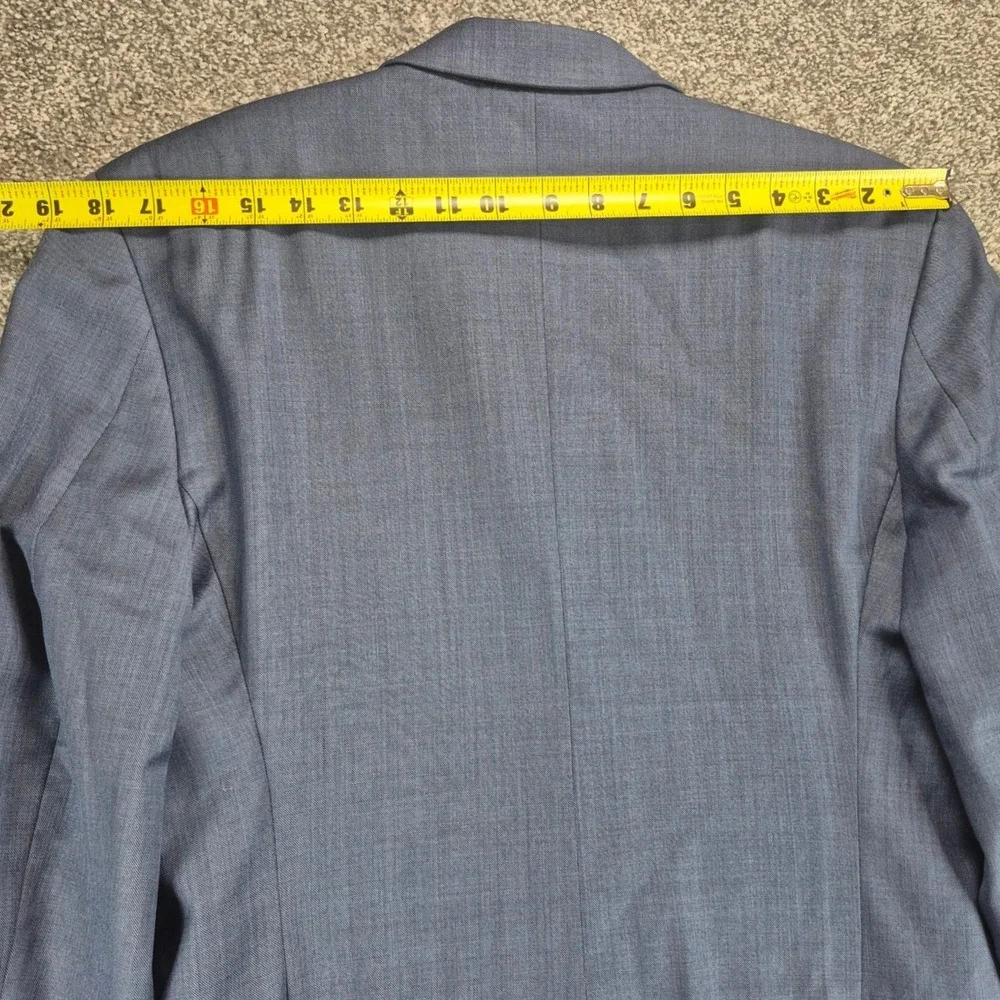 Calvin Klein Suit Mens 38R Blue 100% Wool 2-Piece Blazer and Pants 32x29